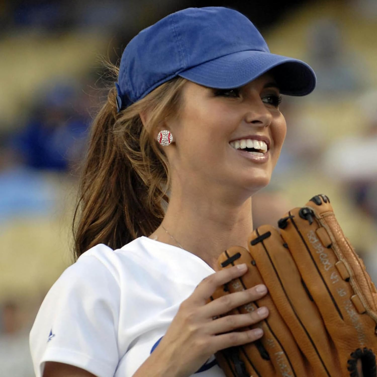 Baseball Earrings for Women Baseball Stud Earrings Baseball Mom Earrings Sports Earrings Baseball Fan Gift for Mom Baseball Jewelry - Image 2