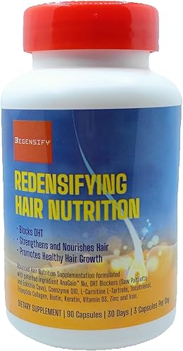 REGENSIFY Nutrición Redensificadora del Cabello - Suplemento para el crecimiento del cabello con AnaGain Nu, Saw Palmetto, Ecklonia Cava, Coenyzme