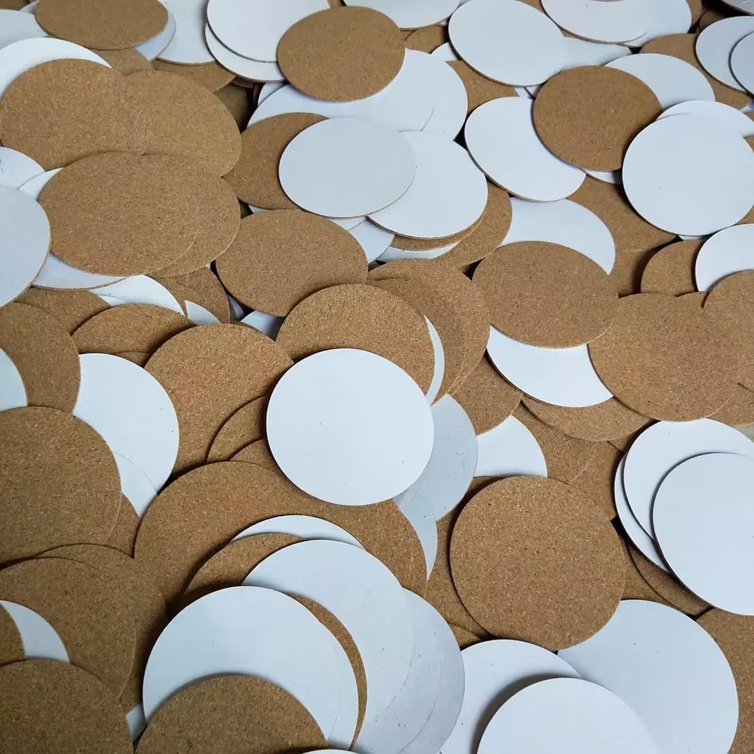 16 Pcs Self-Adhesive Cork Rounds - 3x3 Inch Cork Tiles For Coasters, DIY Crafts & Furniture Pads