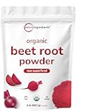 Micro Ingredients Organic Beet Root Powder, 2 Pounds | Cold Pressed, Water Soluble, High Concentrated Raw Beet Supplement | Superfood Drink Mix | Non-GMO, Vegan Friendly, Plant Based