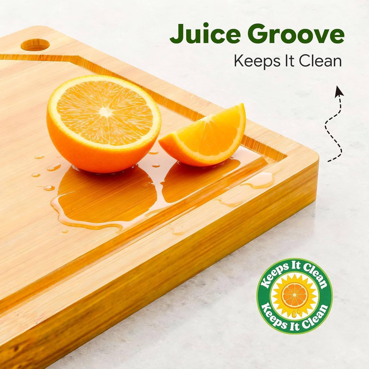 Simple Trending Bamboo Cutting Boards for Kitchen,15"x10", Natural