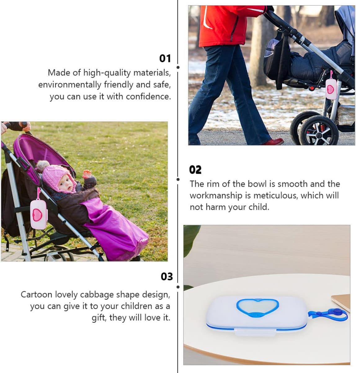2Pcs Portable Wipes Holder Assorted Color Reusable Tissue Case Lightweight and Convenient for Travel Material for Diaper Bags