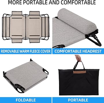 ABE Elevated Dog Bed - Outdoor, Off-Ground Dog Cot, Cooling, Large Size (Medium)