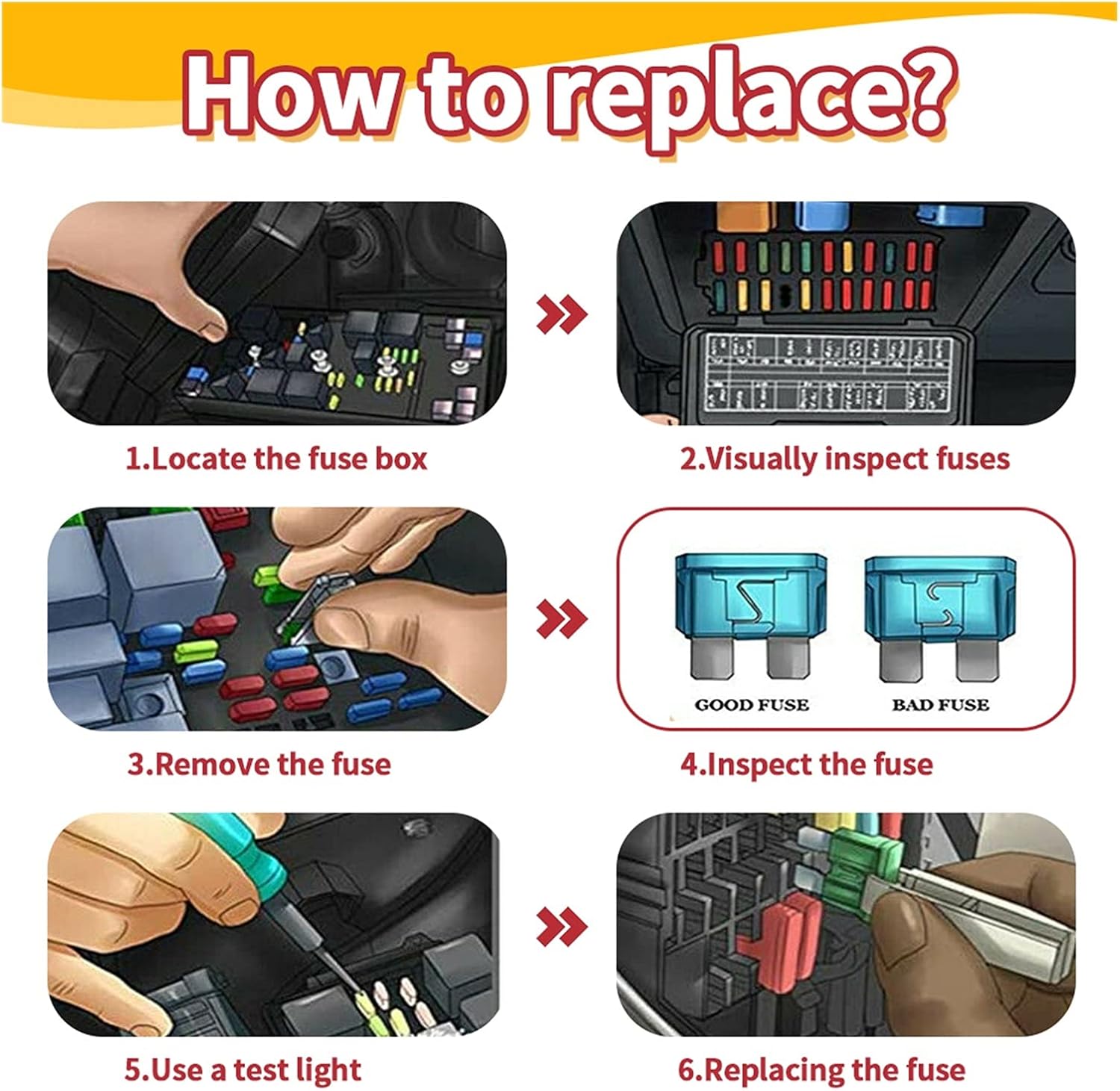 220pcs Car Blade Fuses Mini Flat Fuses Assortment 5-30A Flat Fuse Set Auto Fuse Car Accessories