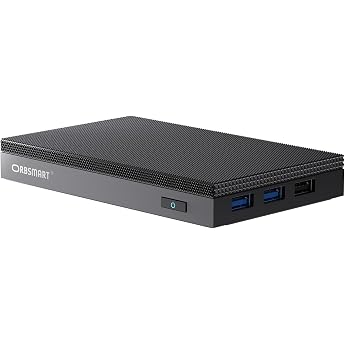 Orbsmart AW-15L Mini PC Win11 Pro Desktop PC Computer Micro PC Fanless Power-saving Intel N100 CPU 8GB RAM 256GB eMMC USB-C WiFi 6