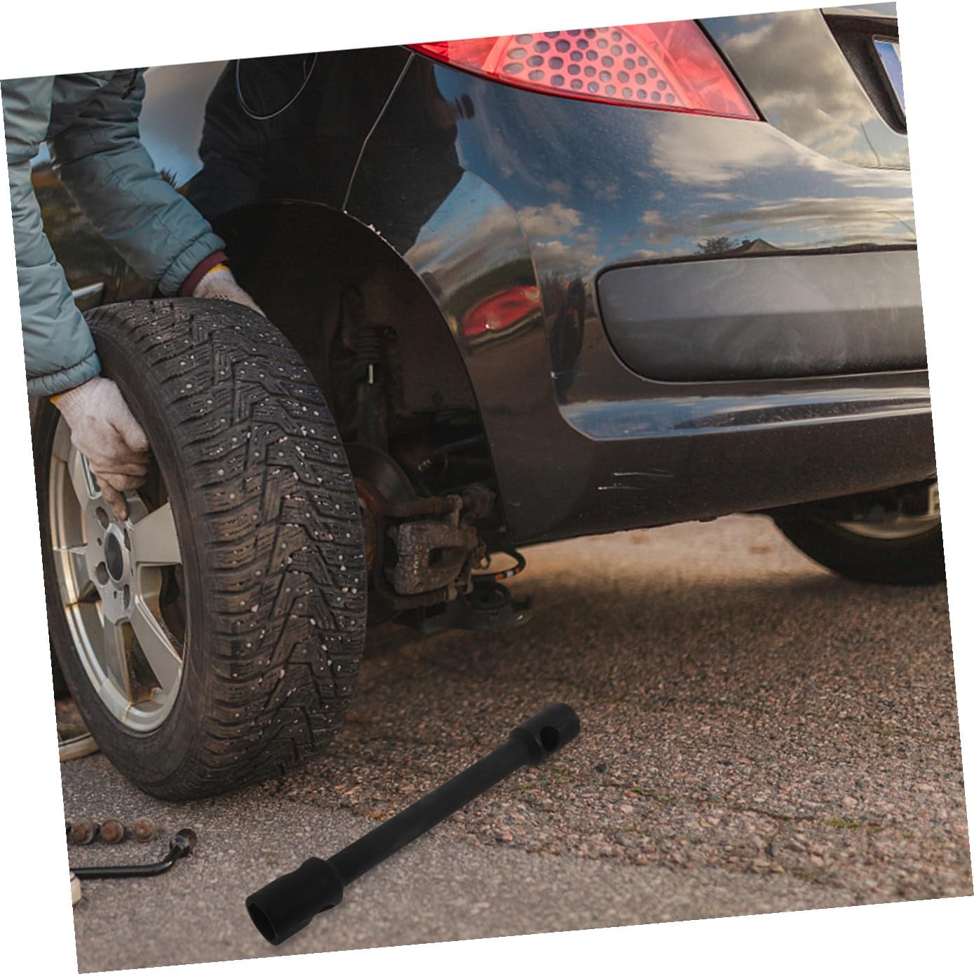 Double-ended Socket Tire Wrench 30cm Length 24-27mm Automobile Repair Tool for Car Wheel Disassembly and Tire Maintenance