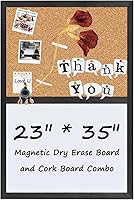 Vista 12 de Tablero de anuncios, pizarra blanca de fieltro para oficina, escuela, cocina, dormitorio, marco de madera blanca, 10.2 x 14.2 pulgadas, pizarra