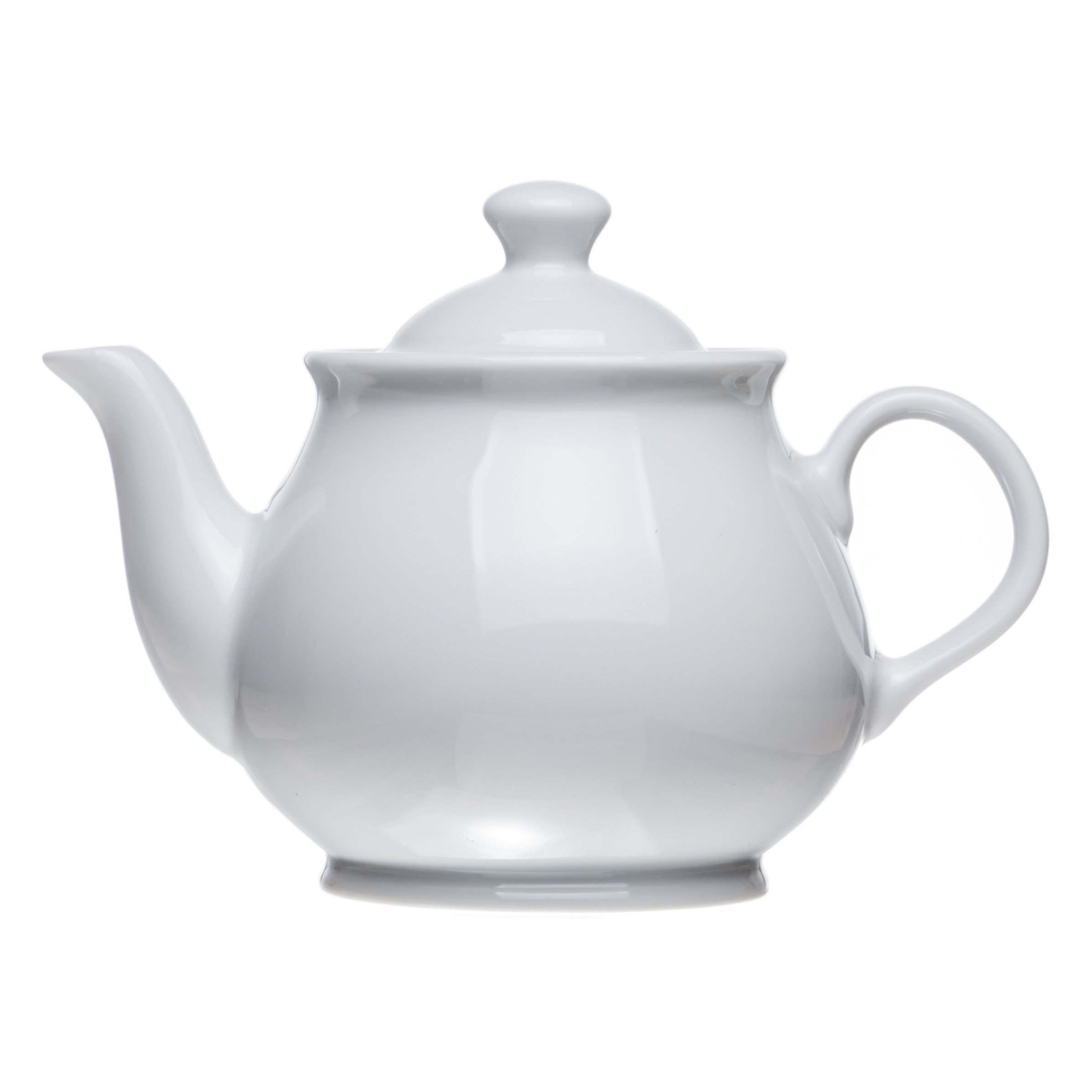 Teapot Classic White Porcelain (3 Size), Restaurant&Hotel Quality (20.2 oz)