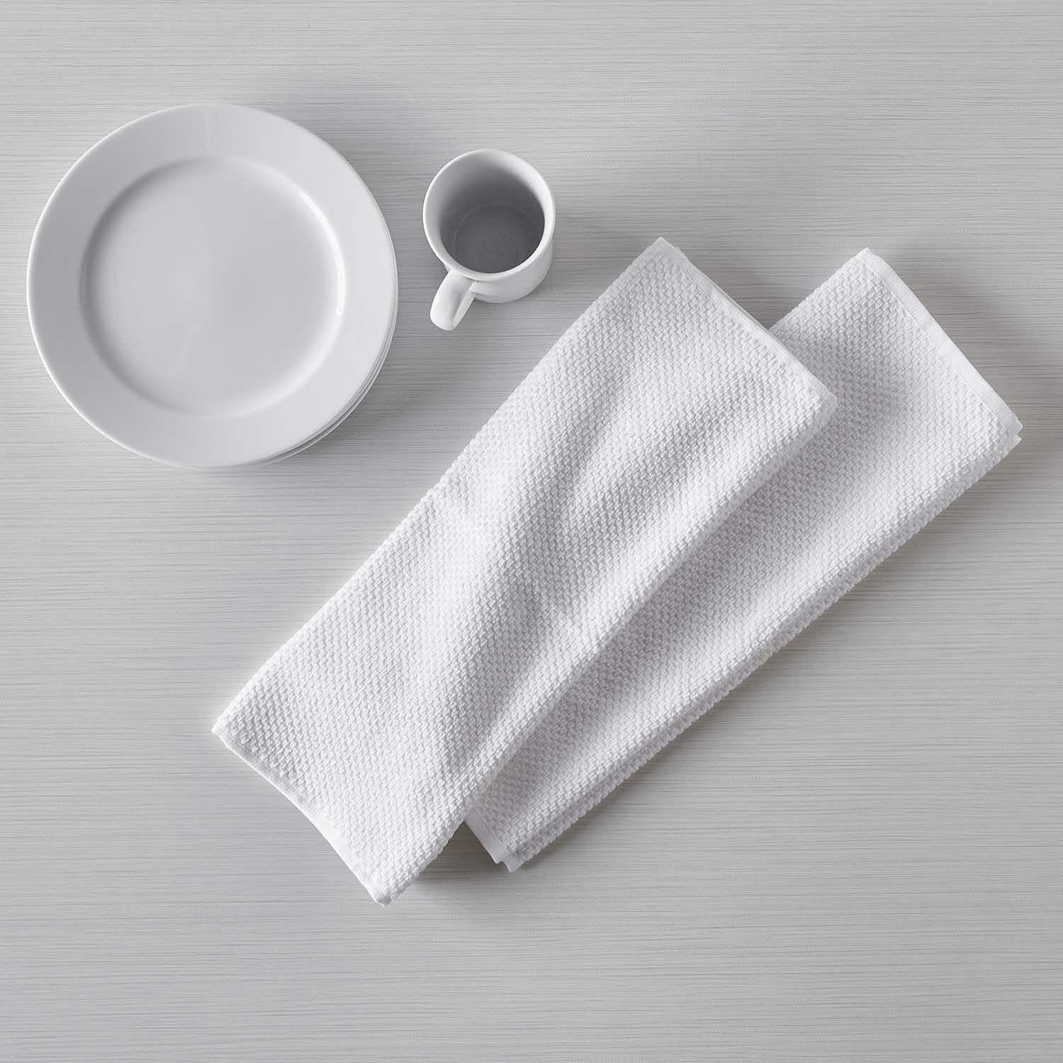 Sur La Table Organic Cotton Kitchen Towels, White