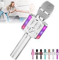 Vista 11 de Amazmic Juguetes para Niñas, Micrófono de Karaoke para Niños Micrófono para Niños Pequeños con Luces, para Niñas, Fiesta de Cumpleaños de Año Nuevo