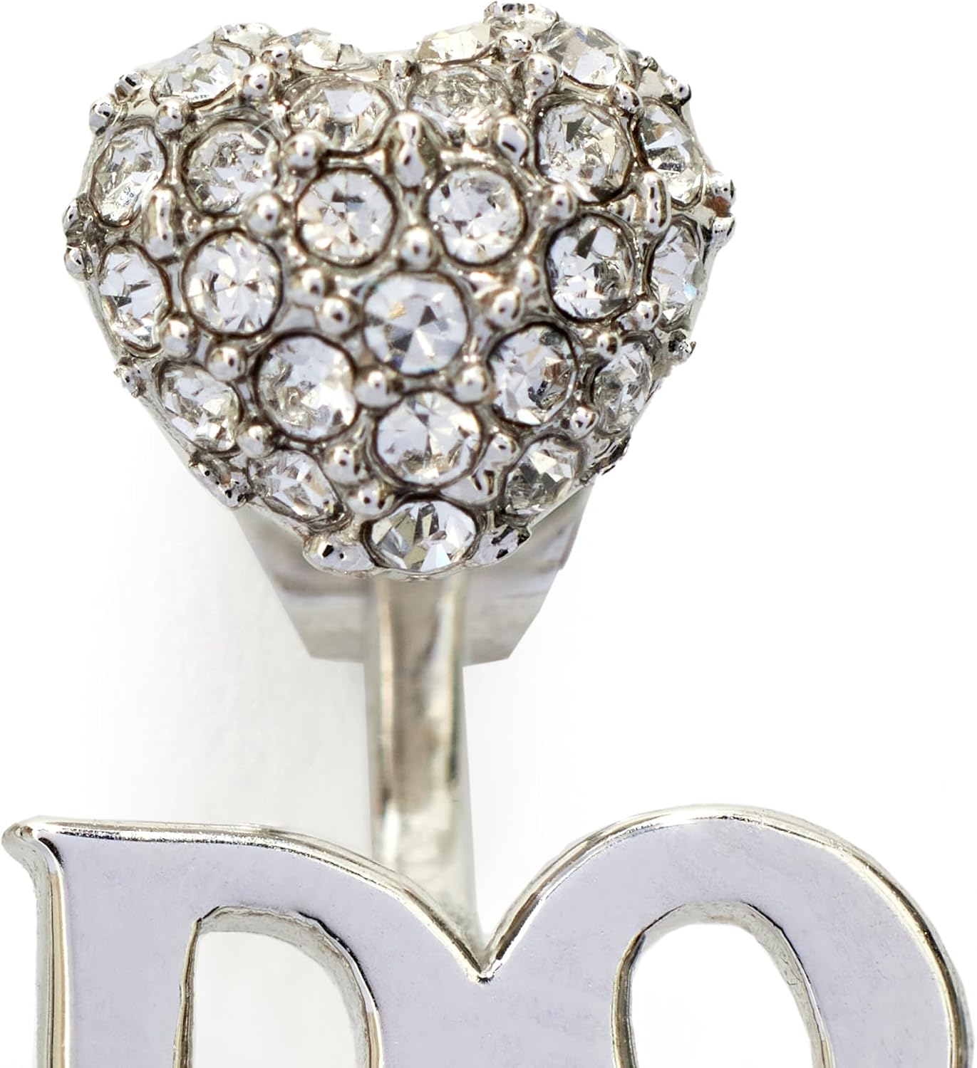 Kleinfeld Womens Bridal 'I DO' Wedding Crystal Pave Front Back Earrings