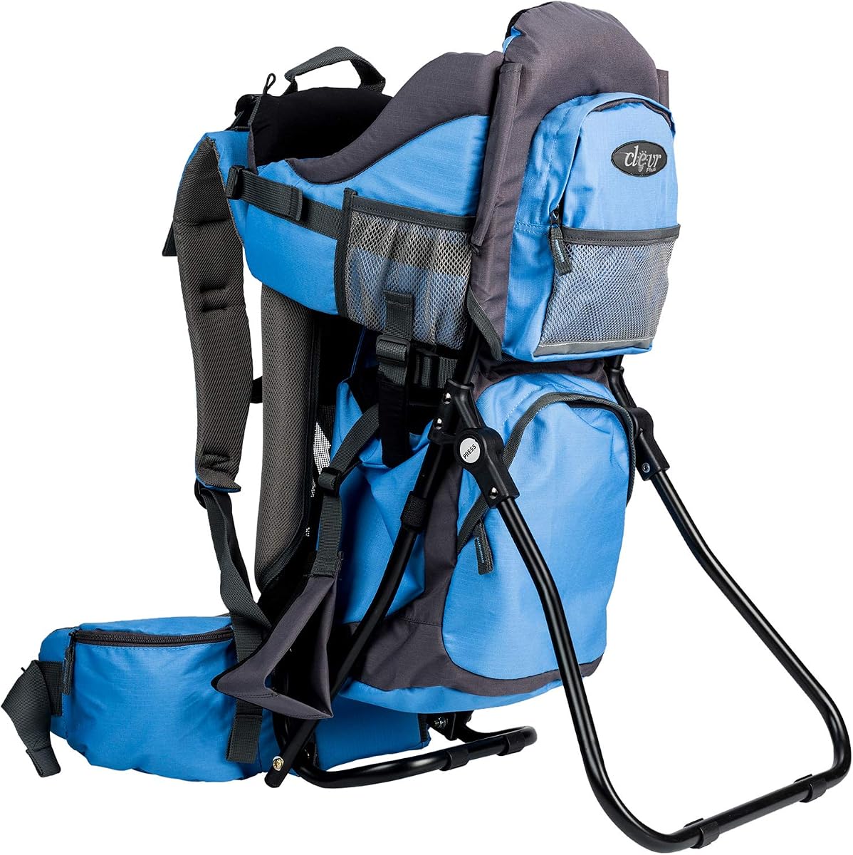 ClevrPlus Canyonero Mochila para bebé que acampa Senderismo Portabebés para niños pequeños con soporte y visera parasol, rojo