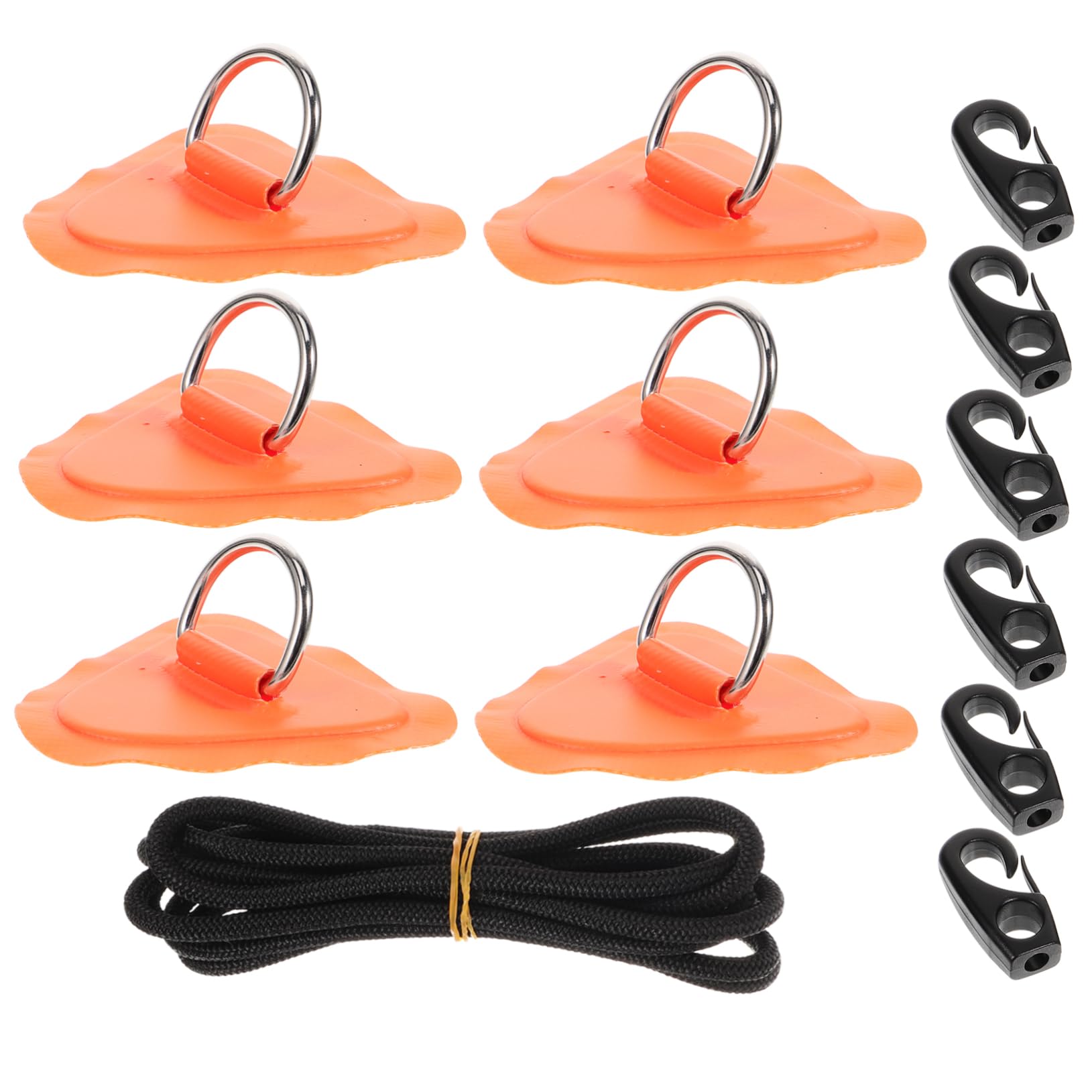 Toddmomy Aufblasbare Plattenfixierzubehör Kajak-Patches Aufblasbares Boot Kajak Teile Bootszubehör-Gadgets aufblasbares Kajak Kajak-D-Ring-Patch-Anzug Kajak-Patch-Kit Nylon Orange