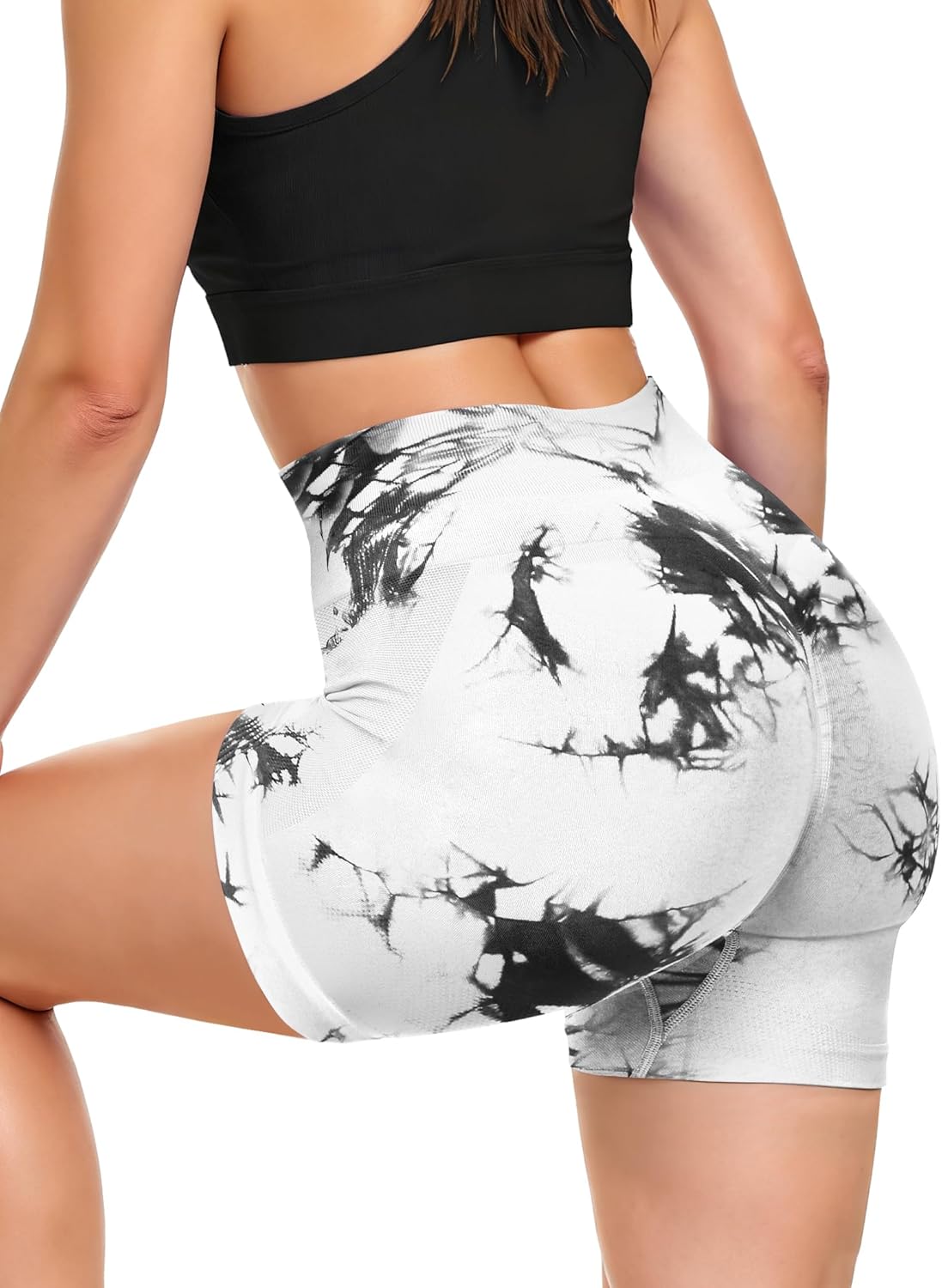 Beauty Women's 3.6" Athletic Seamless Scrunch Booty Shorts High Waist Lifting Butt Workout Gym Yoga Athletic Shorts - Image 2