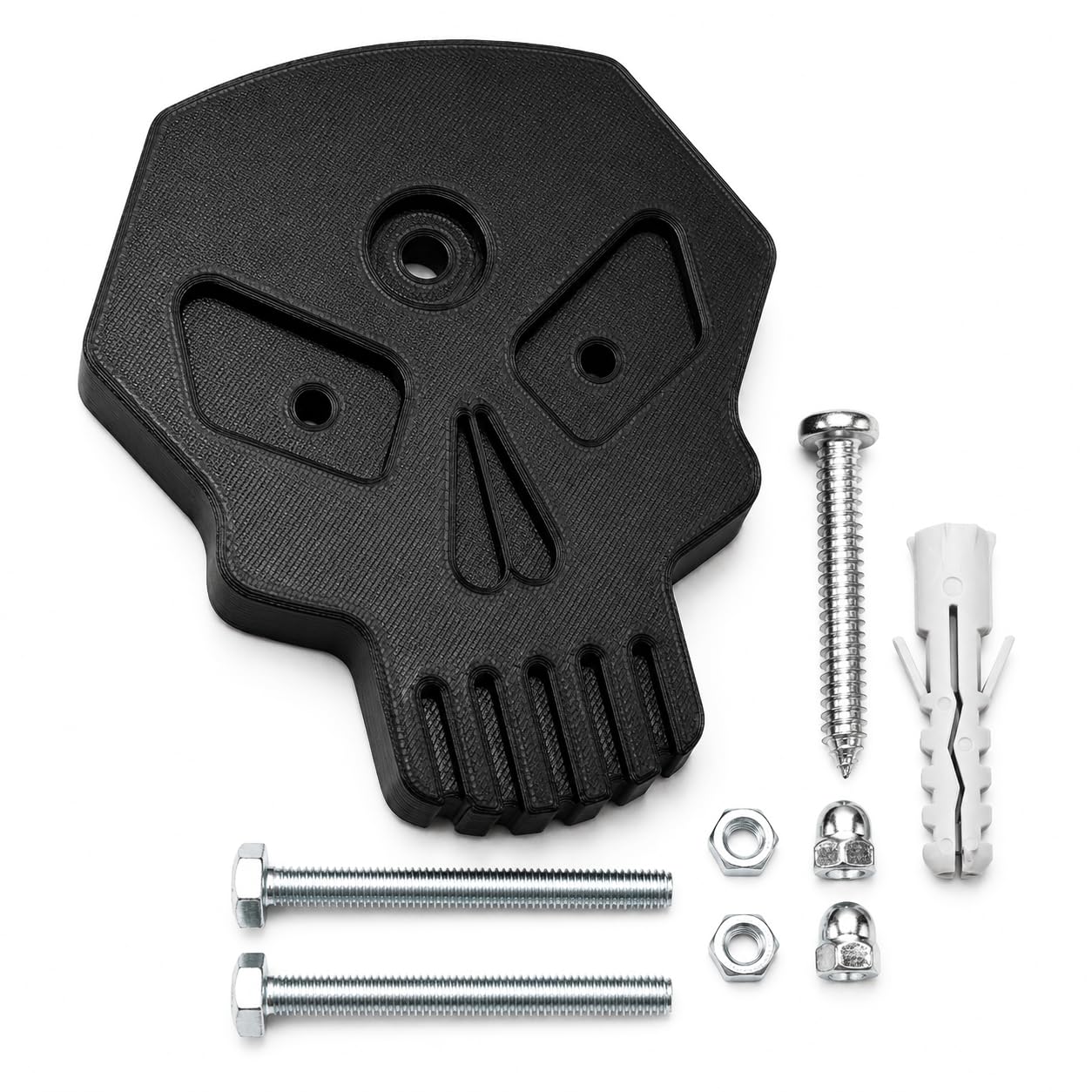 Reactive Brands SKULLY Skateboard Wall Mount, Skull Skateboard Deck Display Hanger, Wall Mounted Skateboard Rack for Vertical Skateboard Storage, Floating Deck Display Mount (2)