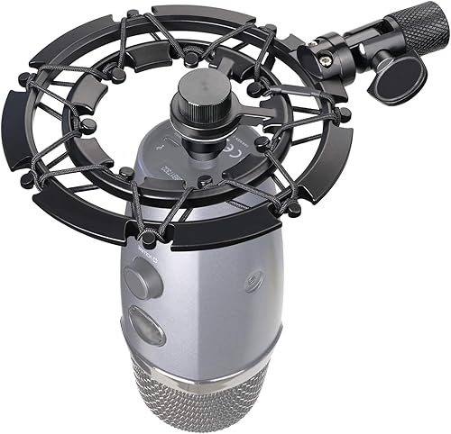 Blue Yeti Nano Shock Mount, Lightweight Alloy Shockmount Reduces Vibration Shock Noise Matching Mic Boom Arm, Designed for Blue Yeti Nano Microphone by YOUSHARES