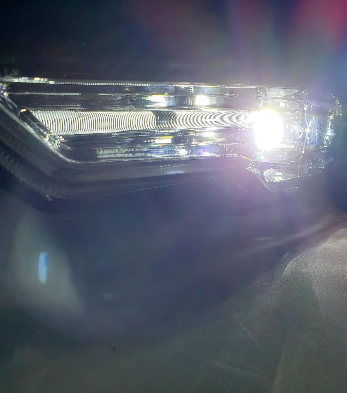 Built-in LED Fog Lights Compatible with 2017-2018 Ford Fusion (include Switch, Bezels, Wires)
