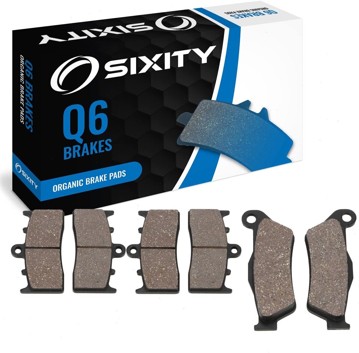 Amazon.com: Sixity Q6 Front Rear Organic Brake Pads compatible with BMW ...