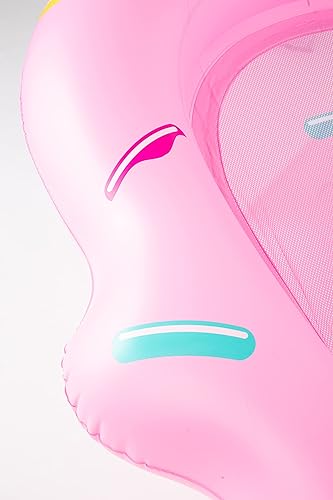 Miniatura 5 de BigMouth - Hamaca flotante de malla para helado, color rosa, grande