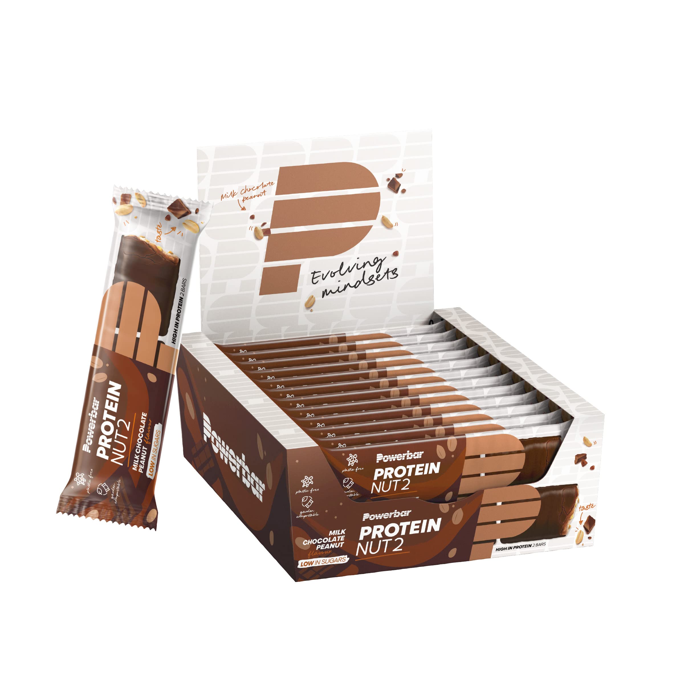 Powerbar Protein Nut2 (12x45g) Chocolate con leche y cacahuetes Barritas Barritas proteínicas