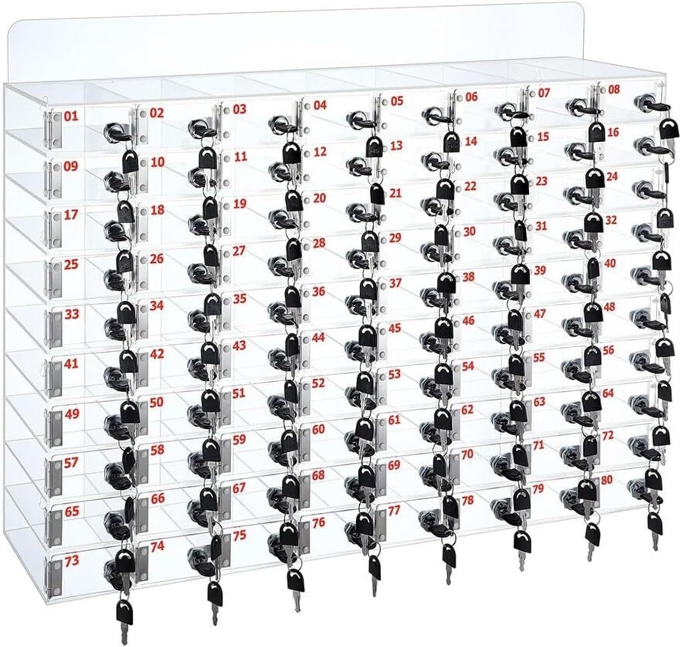 Mobile Phone Storage Box Transparent Acrylic Mobile Phone Security Locker with Key,Aluminum Alloy Phone Locker Cabinet with 20 Slots - Mobile Storage for Offices & Conferences, Portable Desi