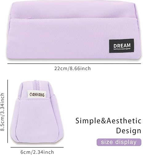 Miniatura 5 de Gaogical Estuche pequeño para lápices, bonito estuche estético para estudiantes, niños, niñas, adolescentes, suministros de papelería de regreso a