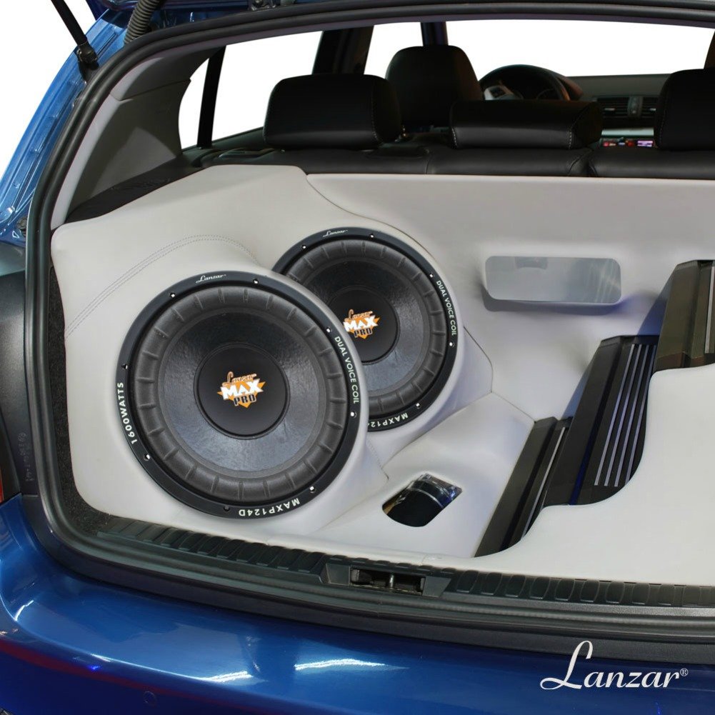 LANZAR MAXP124D Sub woofer subwoofer 30,00 cm 12" 300 mm dvc 4+4 Ohm 800 Watt rms 1600 Watt MAX Doble Bobina de 4 + 4 Ohm dvc Dual Voice Coil, 1 Pieza