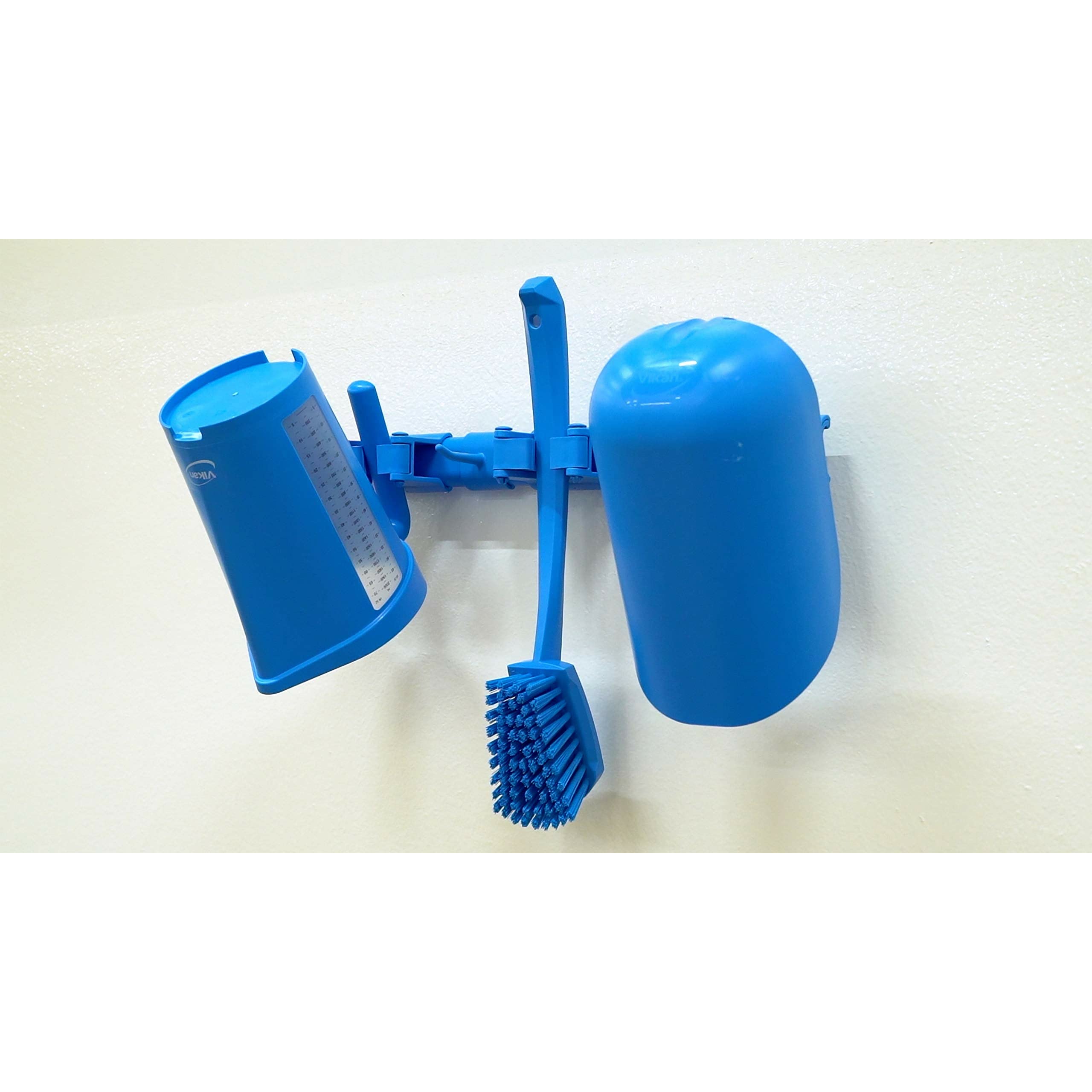 Vikan 10114 Sistema Sanitario Hi-Flex Staffa Da Parete, Rosso