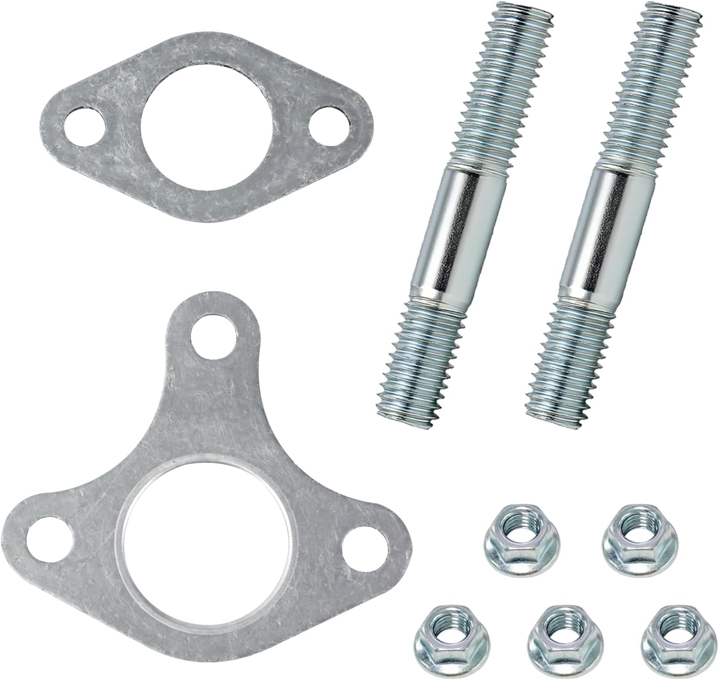 WOTIAN 12pcs M8×52 Muffler Stud Bolt Compatible with Honda GX240 GX270 GX340 GX390 Predator 420cc Champion 389cc-459cc Engine Generator Double-ended Mounting Studs 90047-ZE2-000