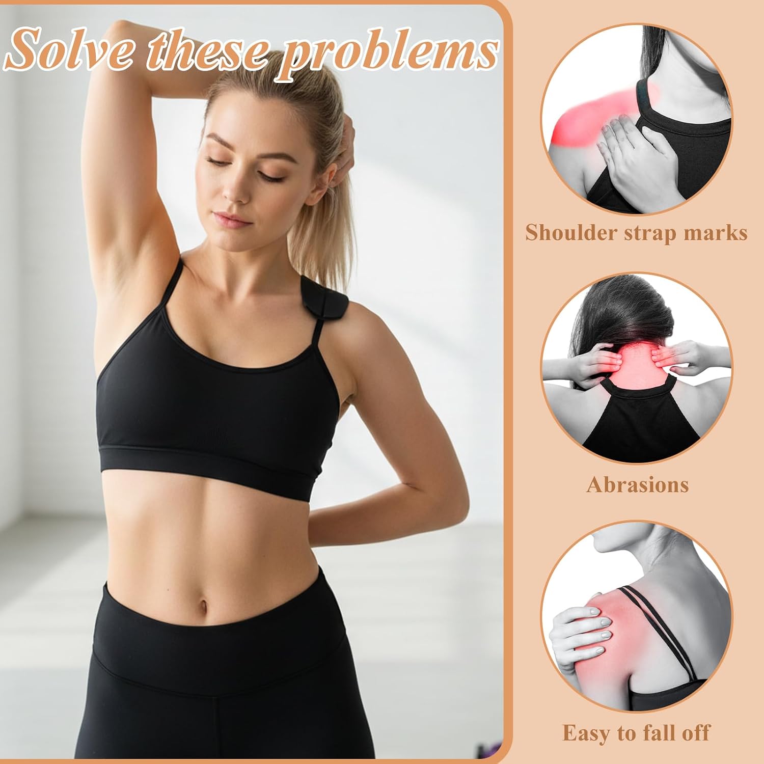 18 Pcs Silicone Bra Strap Cushion, Anti Slip Bra Strap Holders, Shoulder Pads for Women, Keep Bras Straps from Slipping, Soft Gel Straps Holders to Prevent Slipping