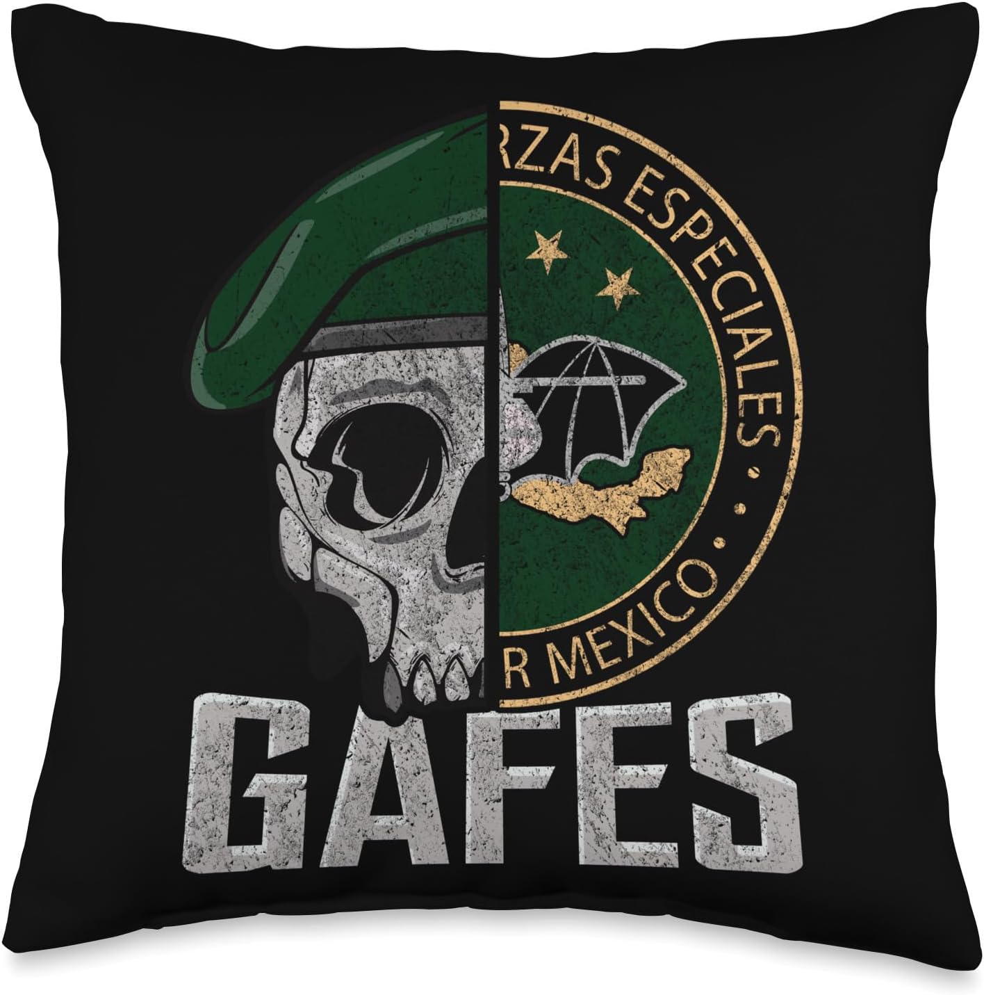 GAFEs Mexican Special Force Fuerzas Especiales Patriot Throw Pillow