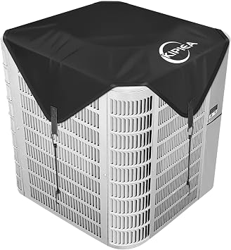 Kipiea Air Conditioning Cover for Outside Units Heavy Duty 600D Waterproof AC Outdoor Unit Top Protector 30" x 30"