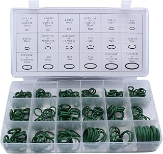 TAKPART Kit de juntas tóricas de goma, 270 unidades, 18 tamaños, color verde