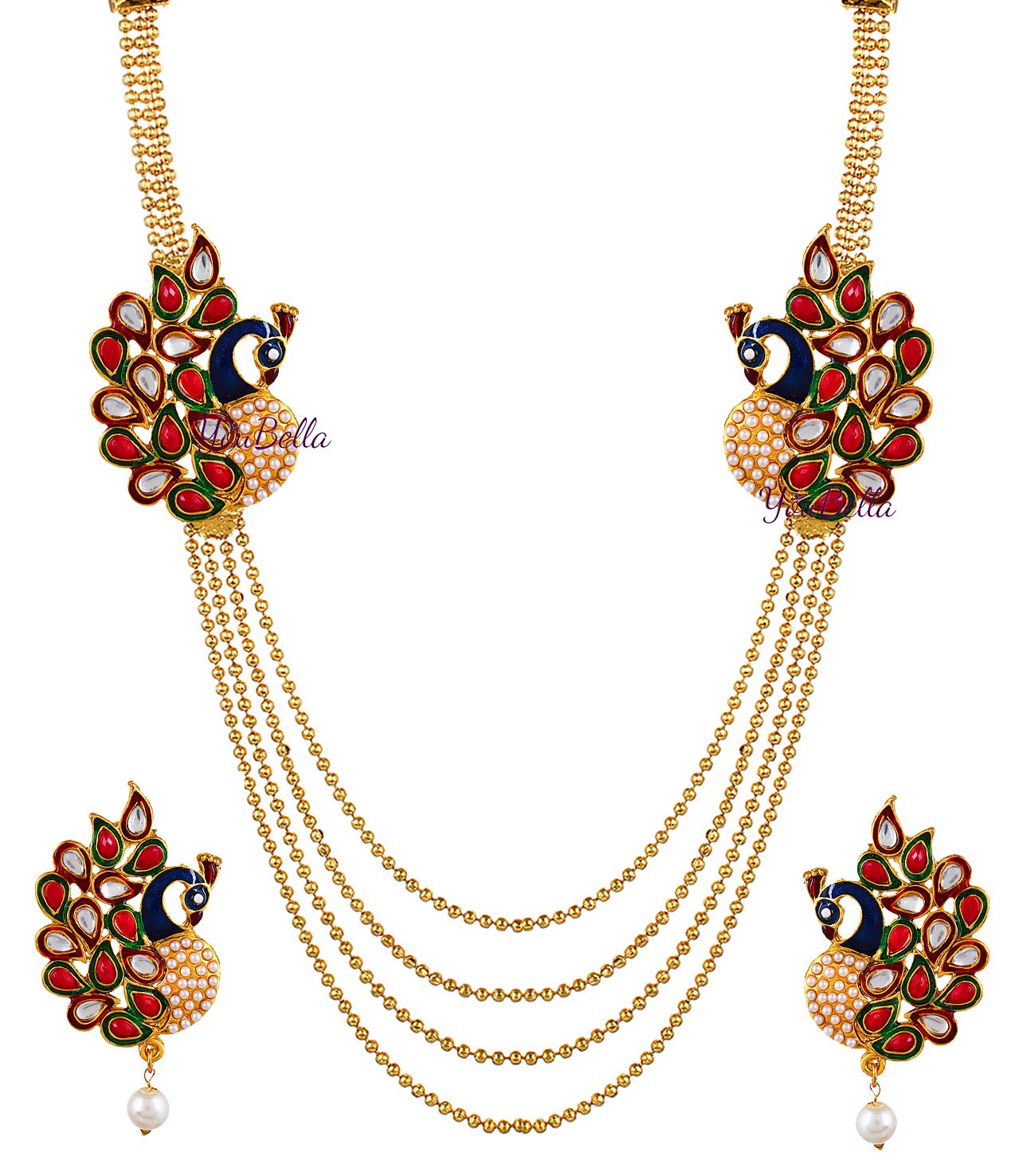 YouBella Jewellery Sets for Women Gold Plated Kundan Traditional Necklace set for women Jewellery set with Earrings For Girls/Women (B01DGZCIOG) Amazon Price History, Amazon Price Tracker