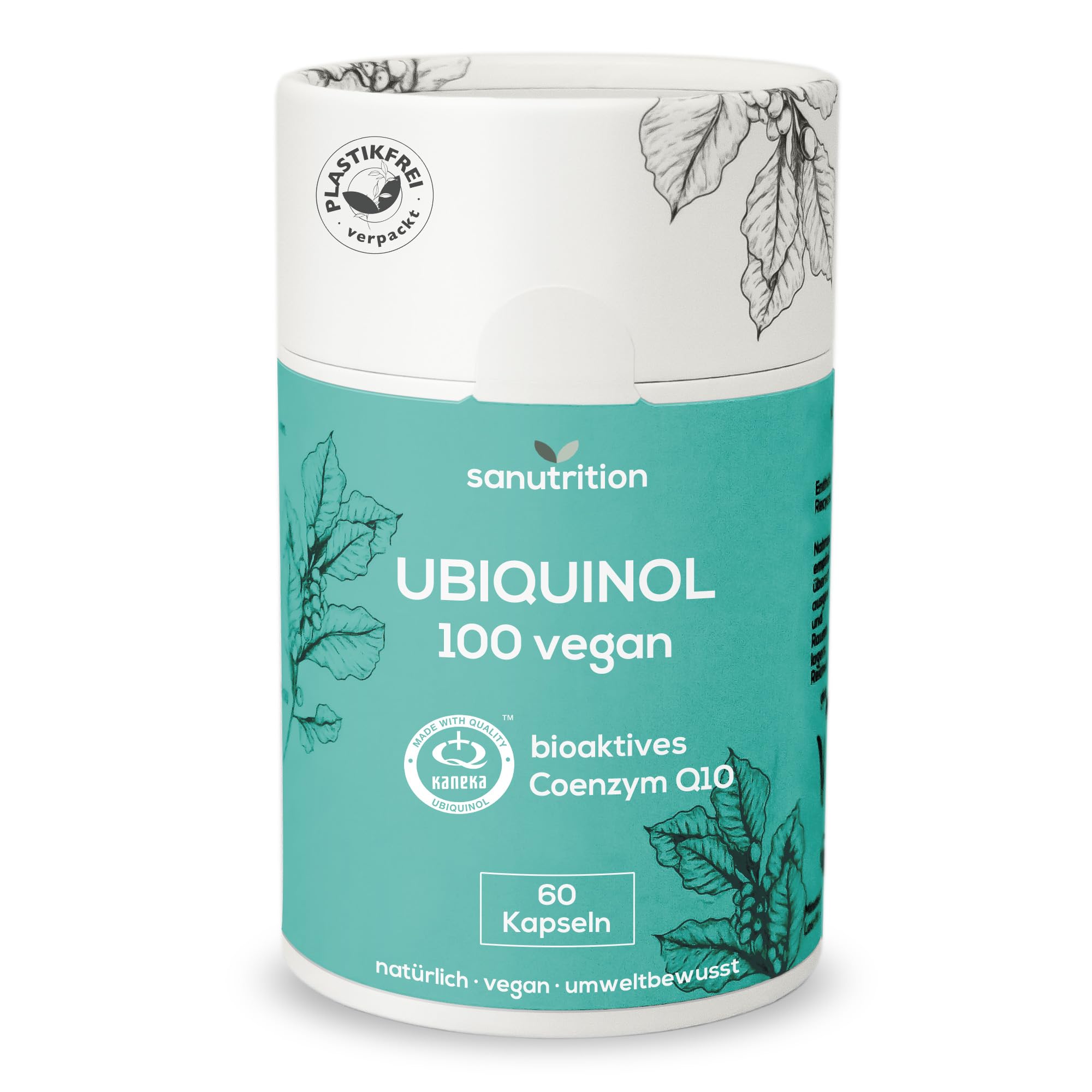 Kaneka Ubiquinol 100 mg | 60 capsule | Coenzima bioattivo Q10 | Vegano | In confezione di carta (1 pezzo (confezione da 60), 100 mg)
