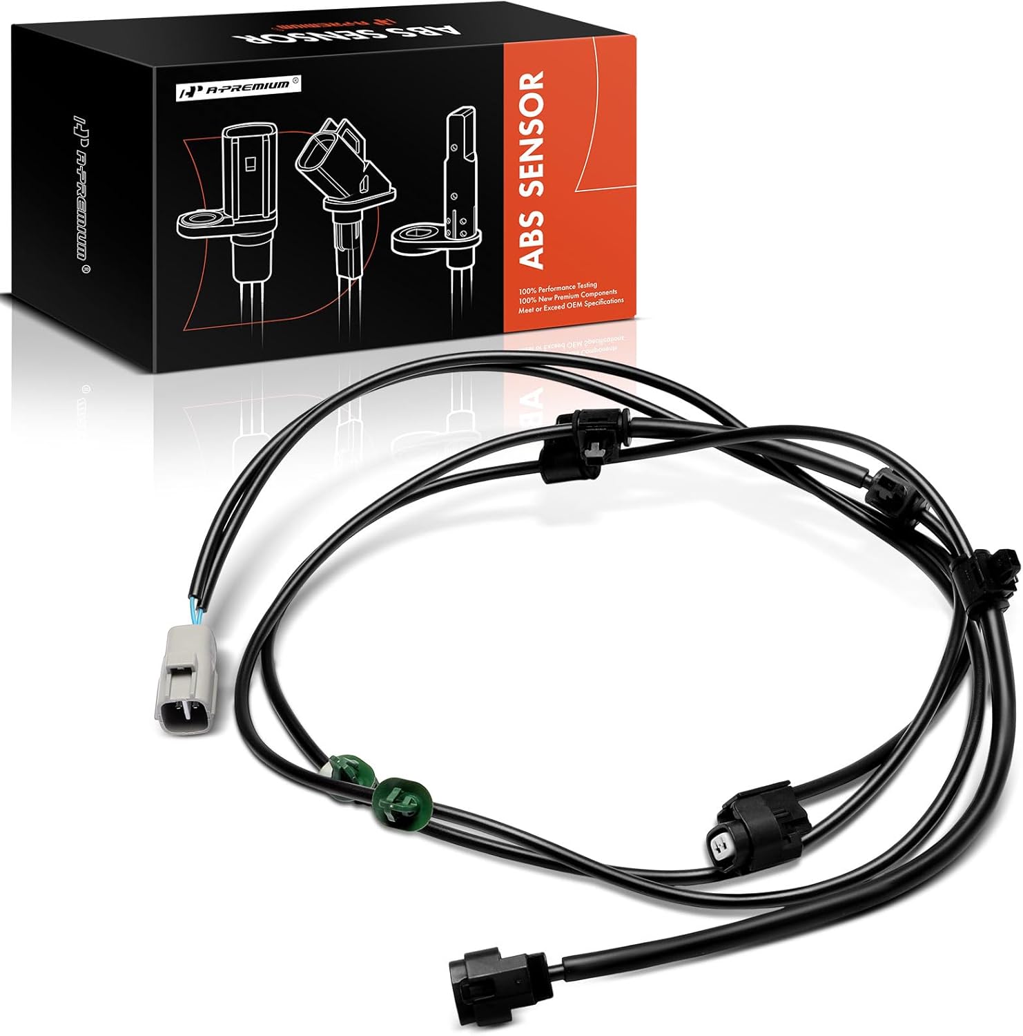 A-Premium Wiring Harness for Rear ABS Wheel Speed Sensor Compatible with Toyota Tacoma 2005-2015 [With differential lock] - Without Sensor