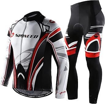 sponeed Mens Bike Jersey Full Sleeve Compression Pants and Jacket