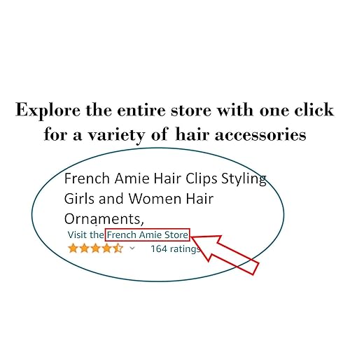 Miniatura 9 de French Amie Pasador de pelo francés hecho a mano con ónix ónix, ovalado, delgado, gris, plateado, para niñas, cierre automático, fuerte y