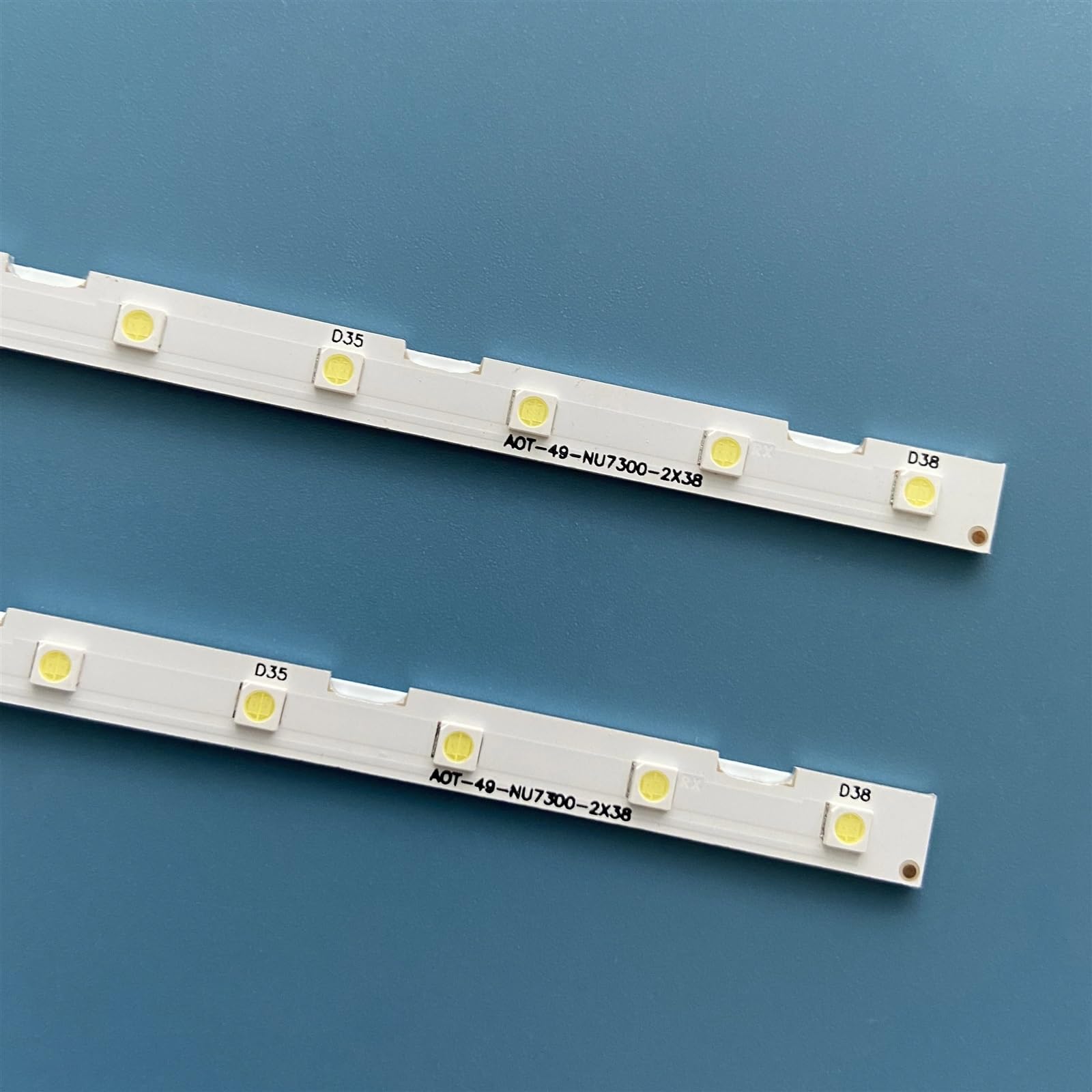 Tira de LED (2 Compatible for Samsung UE49RU7300 UE49NU7105 UE49NU7105K UE49NU7670U UE49NU7020 UE49NU7400 BN96-45953A LM41-00630A LM41-00557A