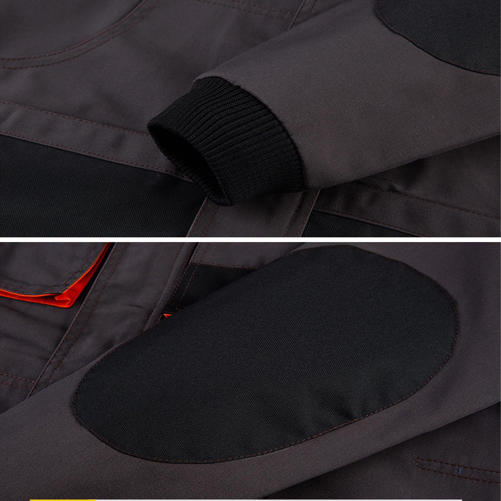 Chaqueta De Manga Larga Y Pantalones Unisex Traje De Trabajo Con Bolsillos De Herramientas, Cintura Elástica Y Coderas Y Rodilleras