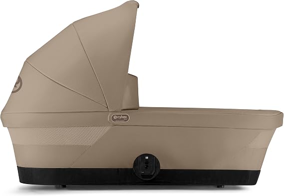 CYBEX eGazelle/Gazelle S Cot - Almond Beige - Bassinet for Stroller - Compatible with Gazelle S 2 and eGazelle S Strollers - Birth to 20 lbs