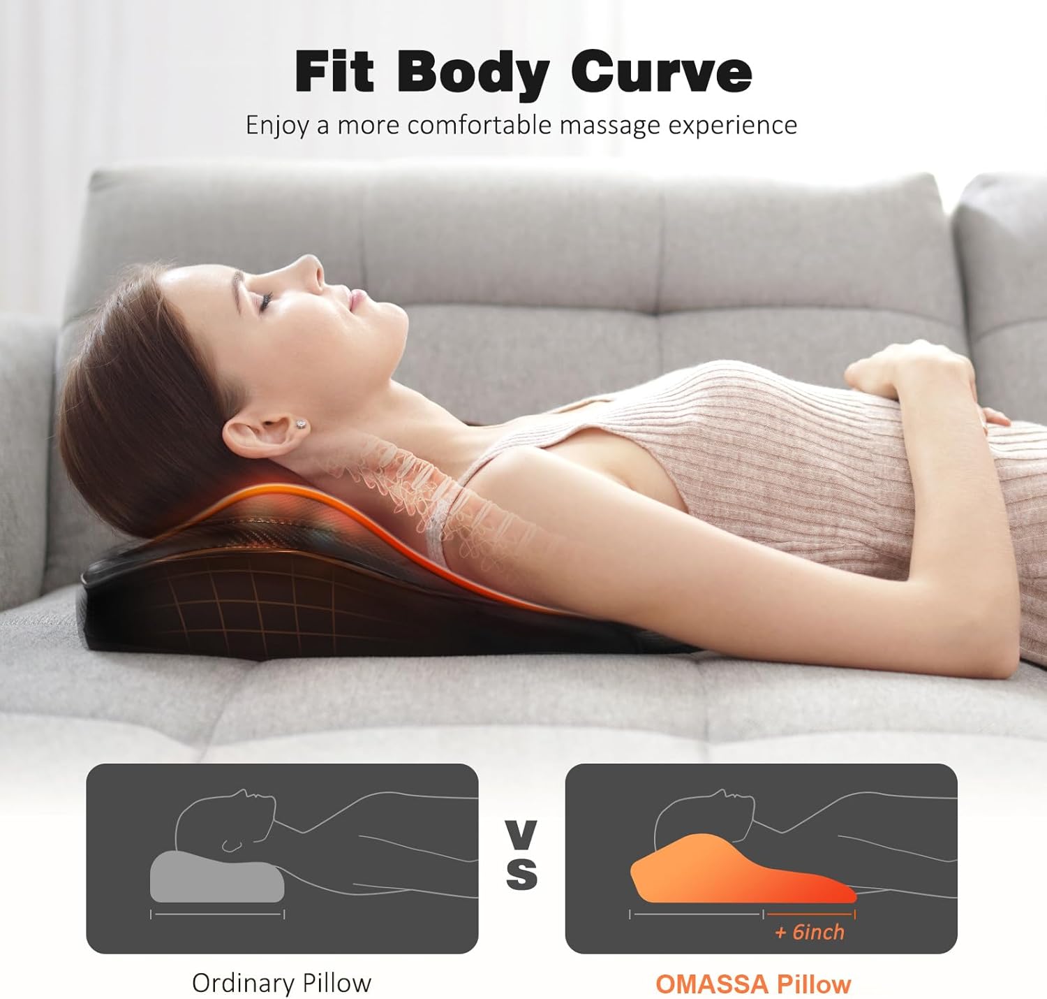 Massager fitting body curve
