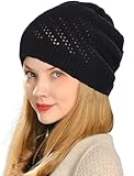Thin Crochet Beanie Hat for Women Summer Winter Fall Mesh Slouchy Knit Hats Lightweight Crochet Caps