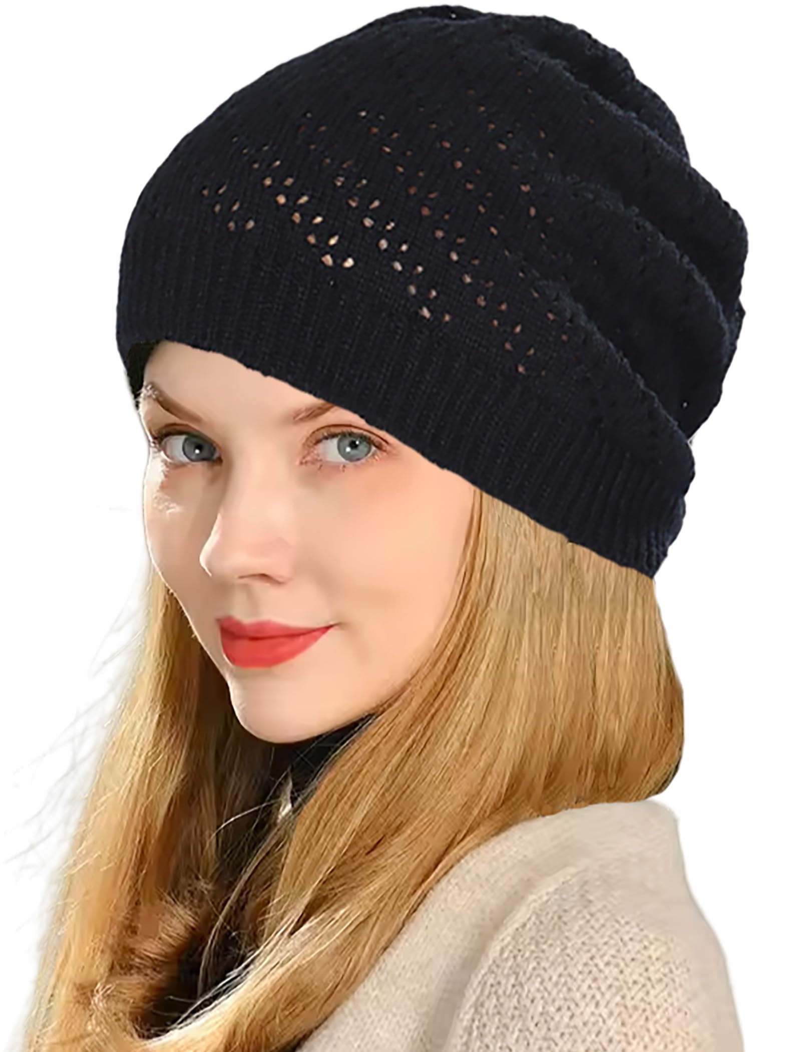 Lightweight Mesh Summer Beanie - Breathable Slouchy Crochet Hat Unisex Crochet a Slouchy Hat for Beginners - YouTube main image 3