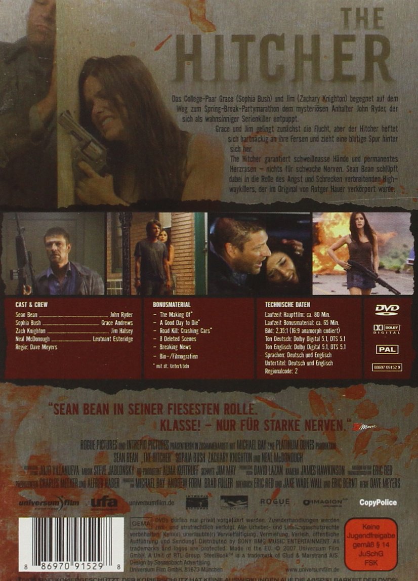 The Hitcher (Special Uncut Edition, 2 DVDs im Steelbook) [Deluxe Special Edition]