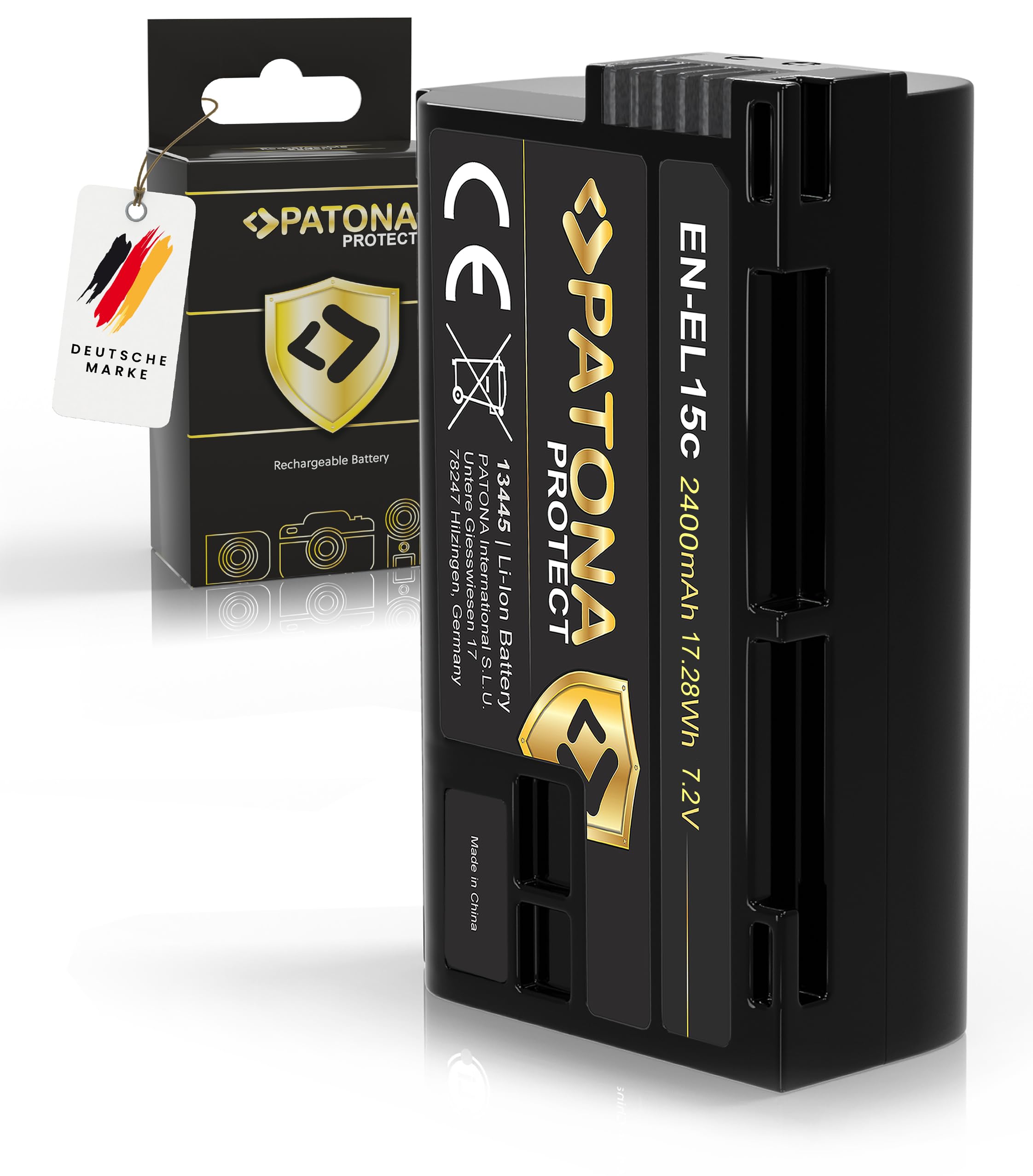 PATONA Set 2X EN-EL15c Protect batería 2600mAh con Cargador PD Dual USB-C | Compatible: Nikon 1 V1, D7000, D7100, D7200, D7500, D600, D610, D750, D780, D800, D810, D850, Z6II, Z7 II