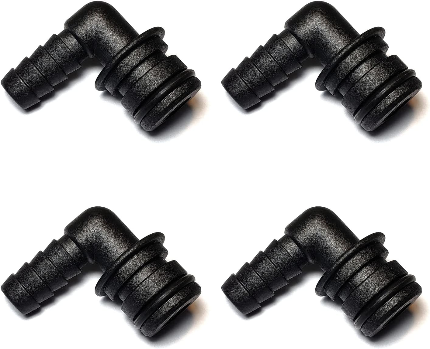 20381-024 Quad Port Fittings for Quad Water System Pump (3/8" Hose Barb - 90° Elbow)