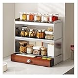 XUEERS Kitchen Storage Cabinets，Multi-Layer Storage, Stainless Steel Material, Sturdy and Durable, Suitable for a Variety of scenarios