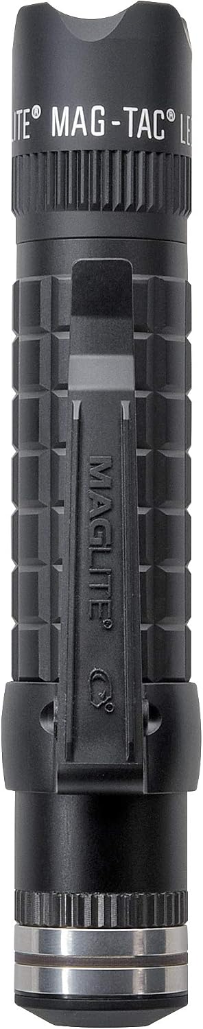 MagLite4,4 Functions: Momentary, Full Power, Power Save and Strobe TRM1RA4 Mag-Tac LED Rechargeable Flashlight System- Crowned-Bezel, Black