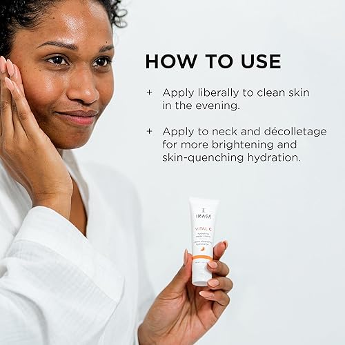 Miniatura 4 de IMAGE Skincare, VITAL C Crema reparadora hidratante, crema de noche facial con ácido hialurónico